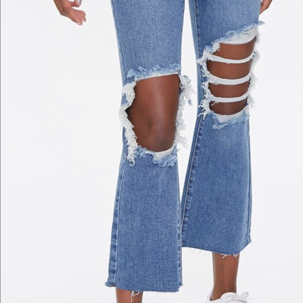 NZ Distressed Flare Ankle Jeans NWT - Picture 2 of 6